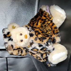 Vintage Annette Funicello Leopard Coat Collectible Teddy Bear